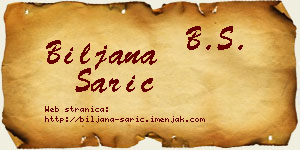 Biljana Sarić vizit kartica
